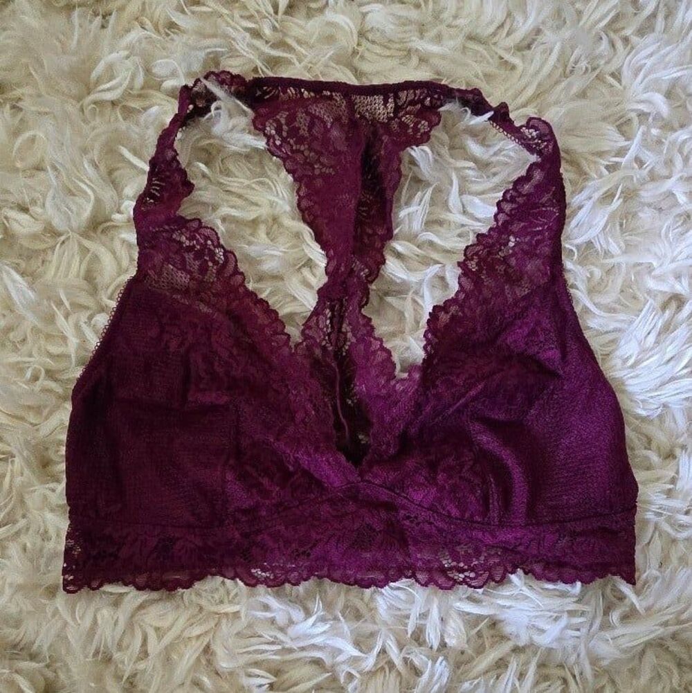 Maidenform Lacy Maroon Bralette Size Medium